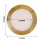 6 Clear 13" Round Plastic CHARGER PLATES Gold Lined Trim Party Events Tableware